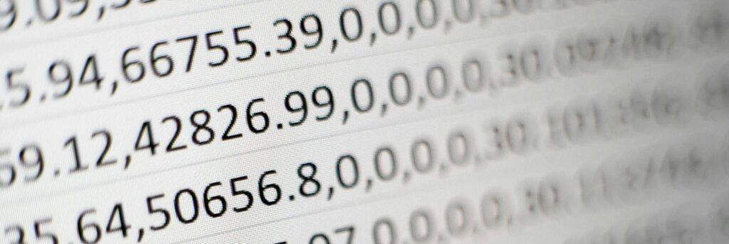 Array of floating point numbers representing a vector database
